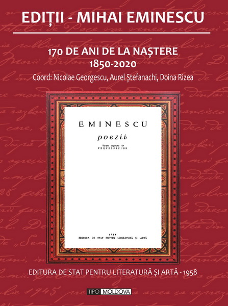 coperta carte editii - mihai eminescu 185 de mihai eminescu